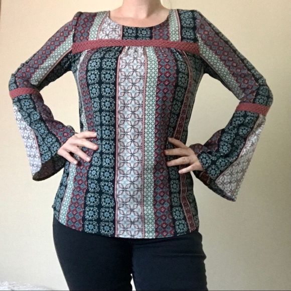 Claudia Richard Boho Long Sleeve Top, S - Picture 3 of 10